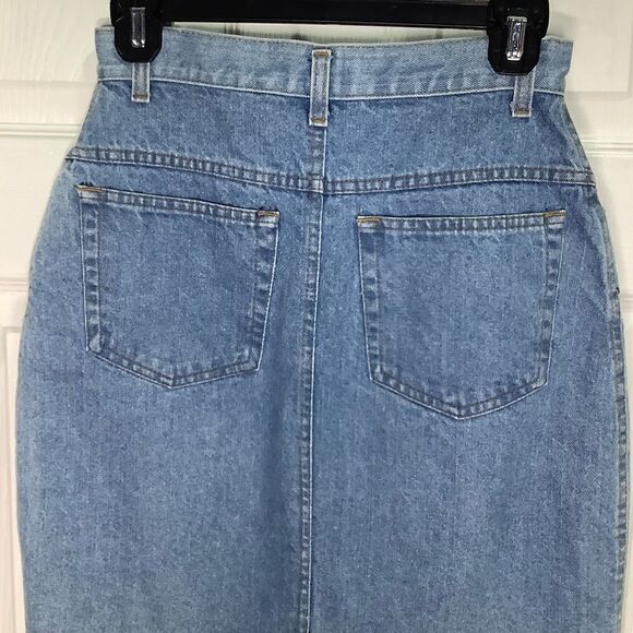 VINTAGE Y2K Gloria Vanderbilt Jean mini skirt Sz 6 - Picture 6 of 10